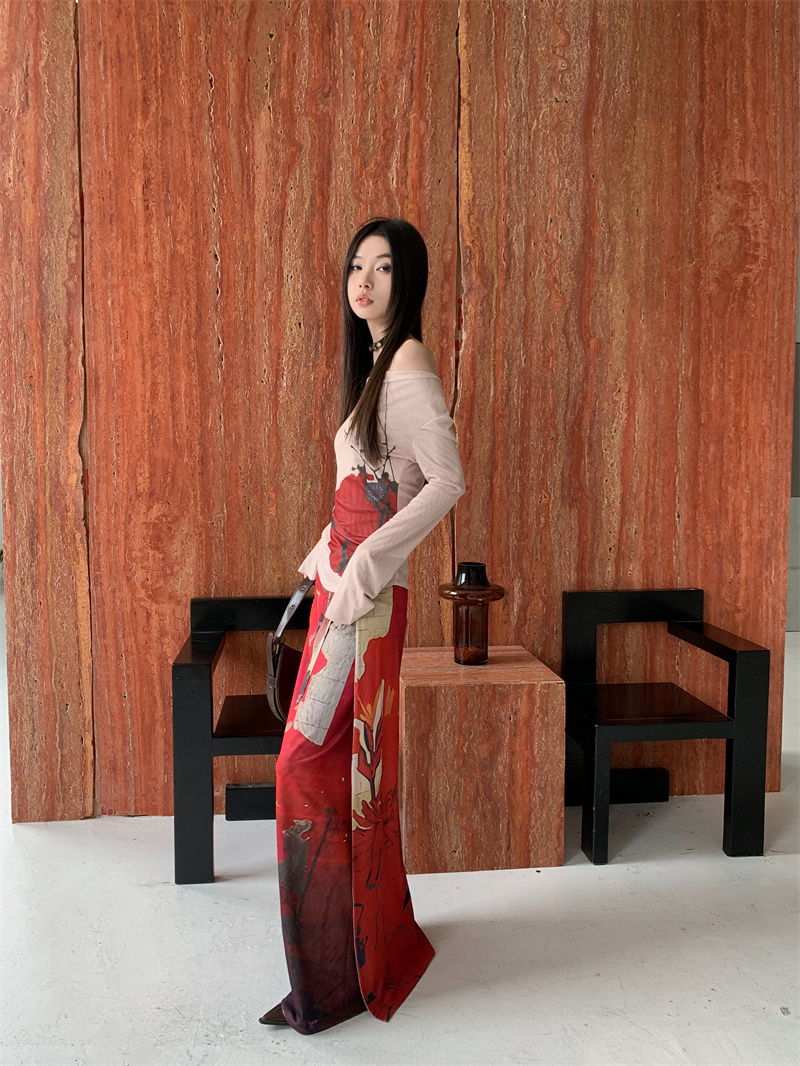 CHEERART Vintage Red Mesh Long - Summer Clothing Wraps ulasan dan harga