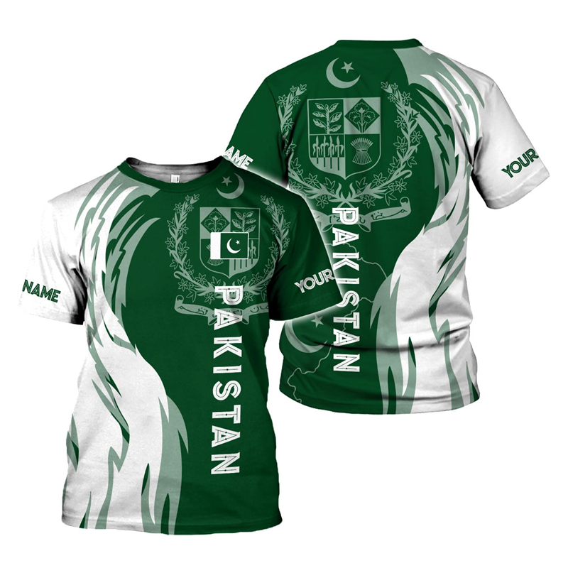 Pakistan Flag 3D Print Men's T - Summer Clothing Pakistan ulasan dan harga