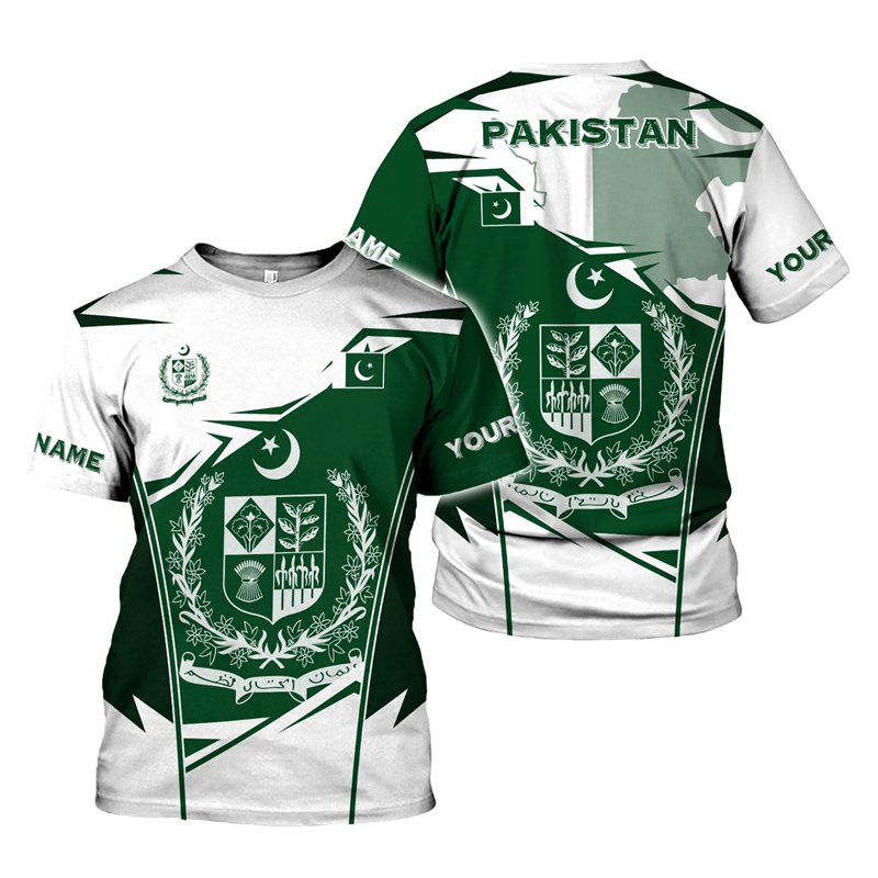Pakistan Flag 3D Print Men's T - Summer Clothing Pakistan ulasan dan harga