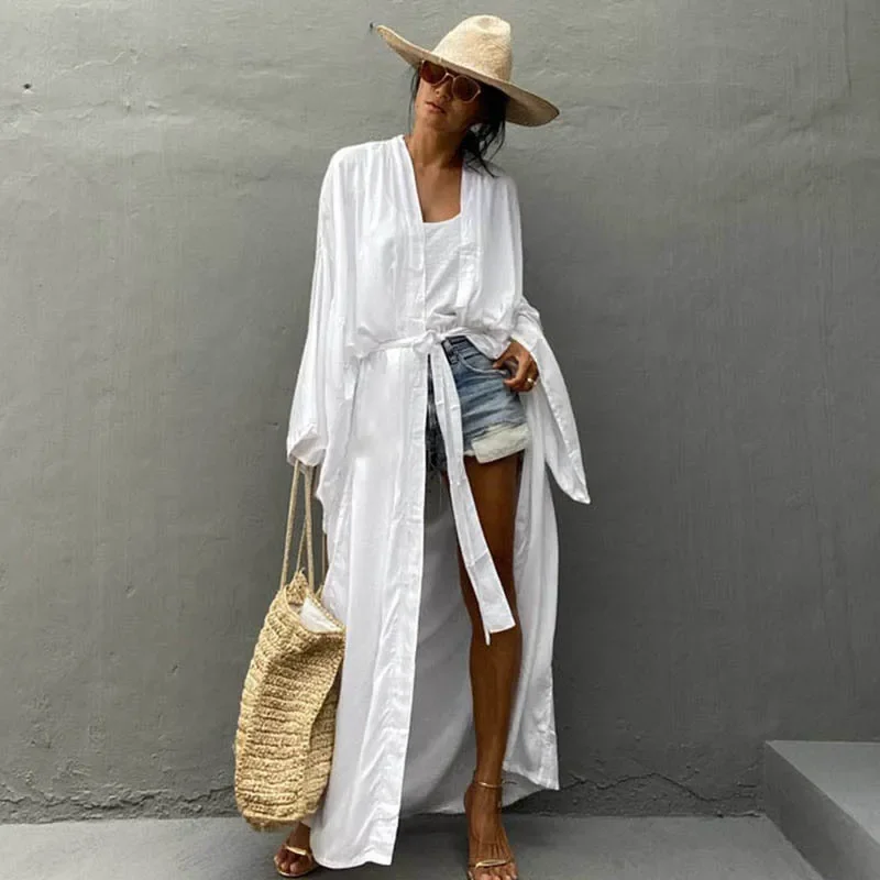 Kimono Women Beach Wear Cover  - Summer Clothing Wraps ulasan dan harga