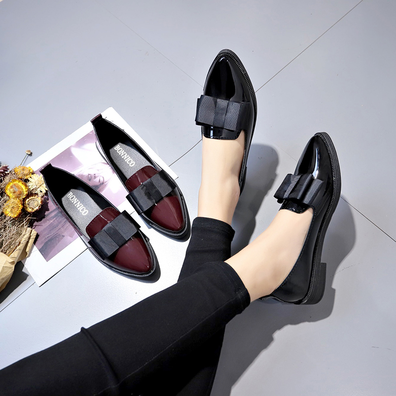 Black/ Wine Red Patent Leather - Summer Clothing Stores ulasan dan harga