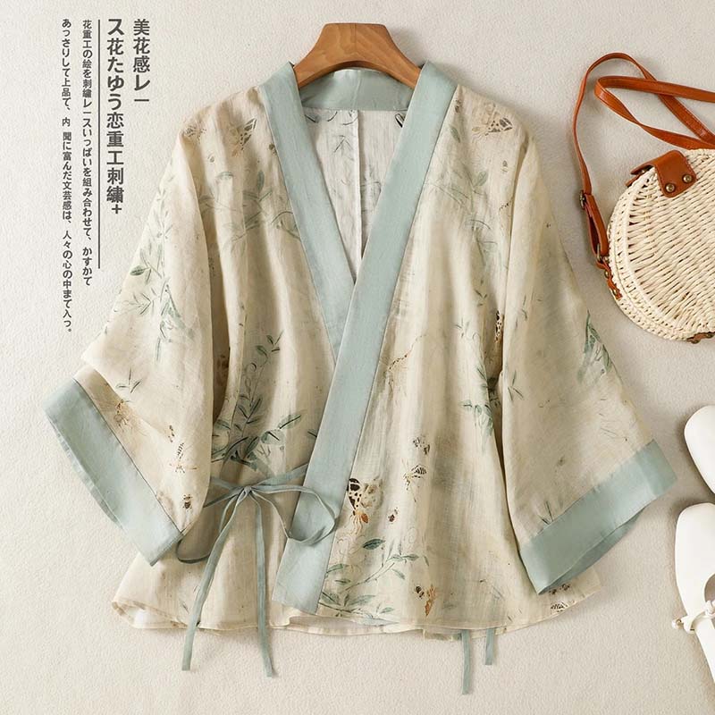 Vintage Floral Printed Short K - Summer Clothing Wraps ulasan dan harga