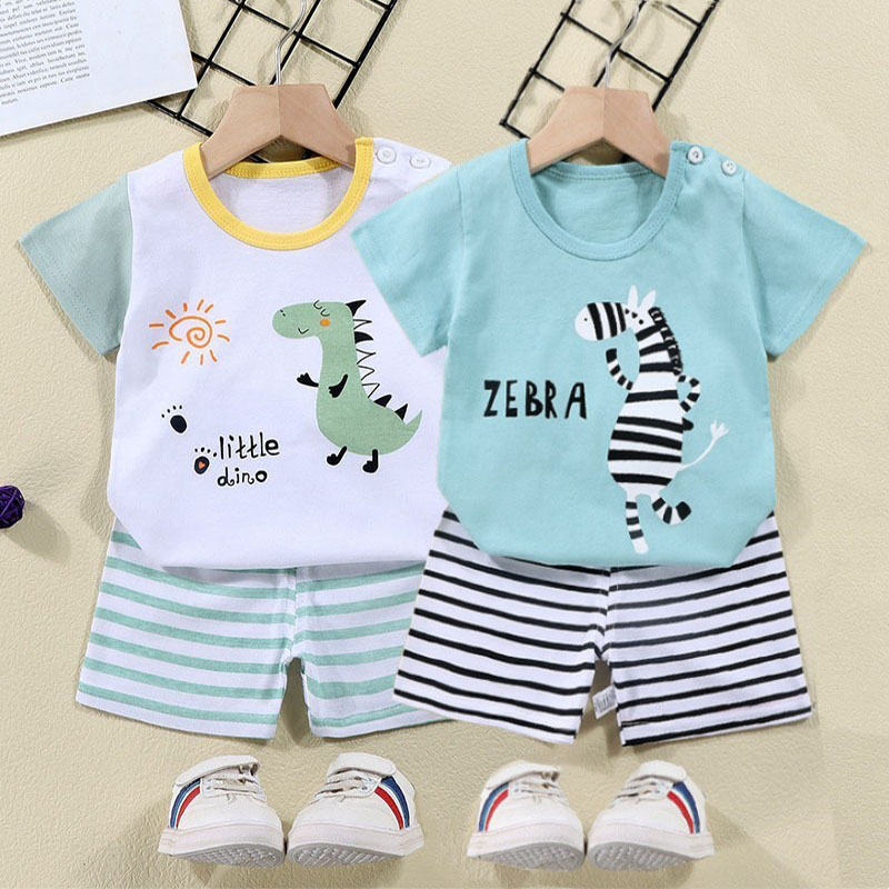Cotton Tees+Shorts 2-piece Tra - Summer Clothing Baby Girl ulasan dan harga