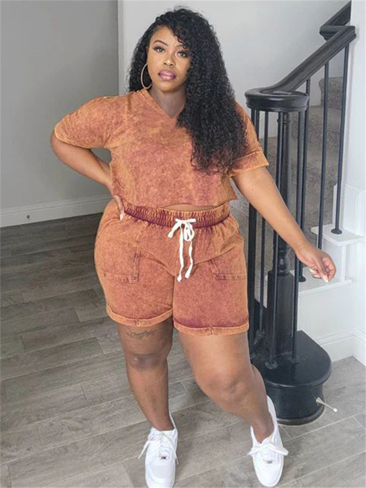 Wmstar Plus Size Two Piece Out - Summer Clothing Wholesale ulasan dan harga