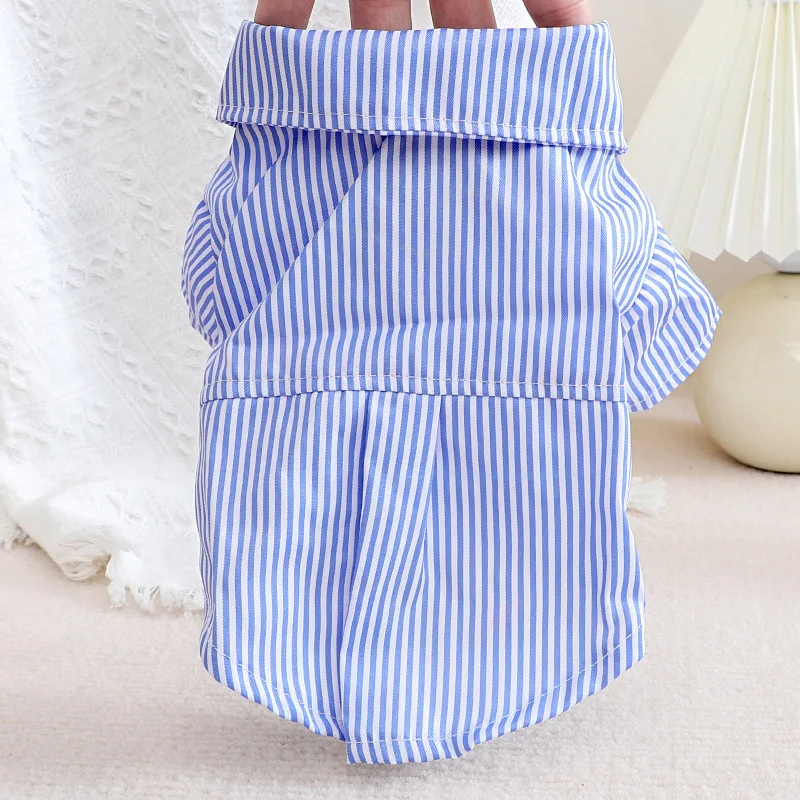 Pet Dog Clothes Bowknot Stripe - Summer Clothing Wholesale ulasan dan harga