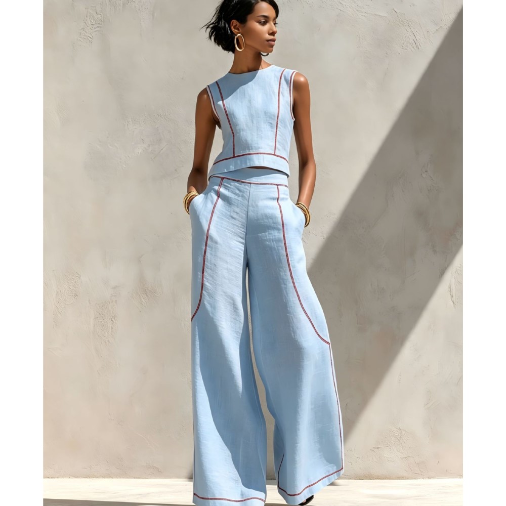 Fashion Striped Color Matching - Summer Zara ulasan dan harga