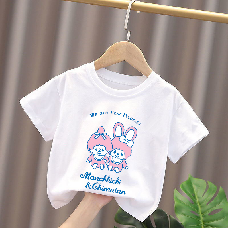 Monchhichi Kids T-shirts Anime - Summer Clothing Baby Girl ulasan dan harga
