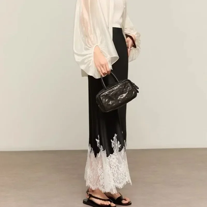 Fairy Lace-Trim Midi Skirt Hig - Summer Clothing Wraps ulasan dan harga