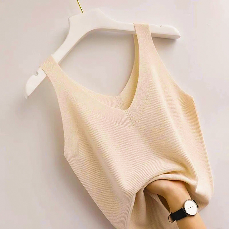 Knitting Vintage Tank Top V-Ne - Summer Zara ulasan dan harga