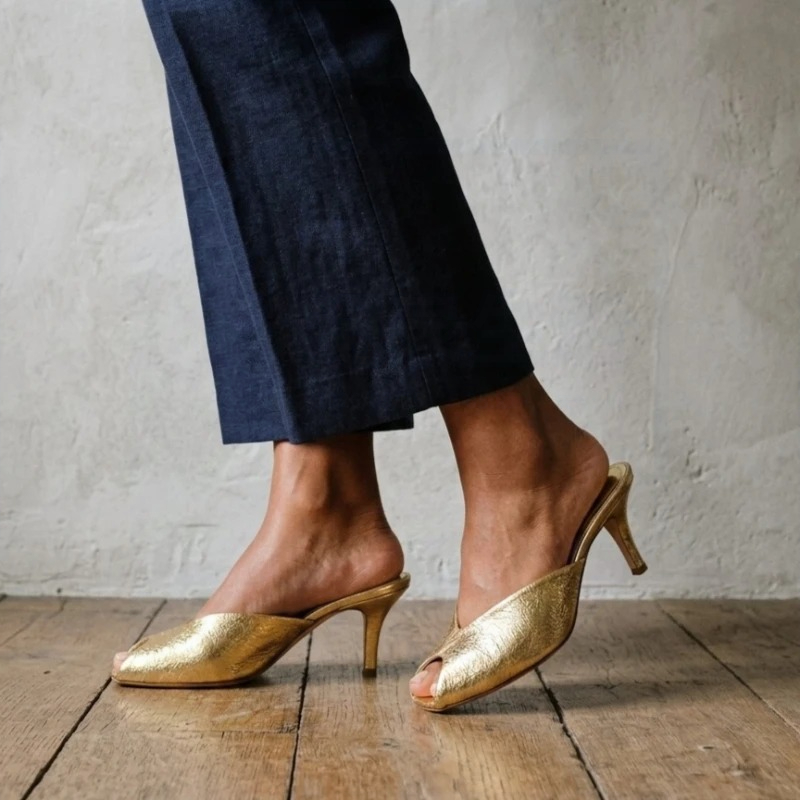 Women's Pumps Designer Gold Wo - Summer Clothing Stores ulasan dan harga