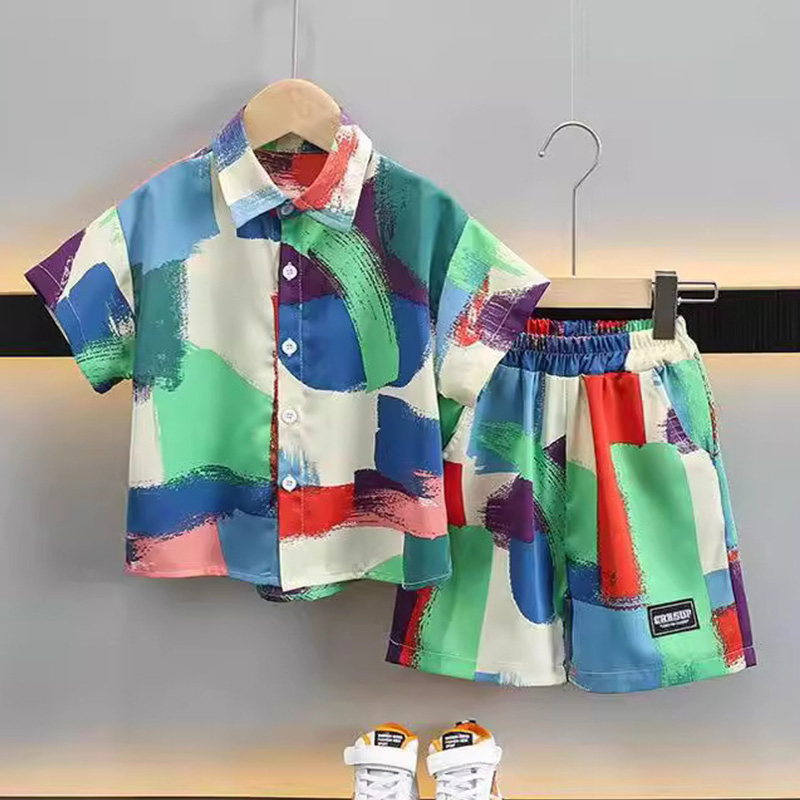 New Summer Baby Clothes Suit C - Summer Clothing Drawing ulasan dan harga