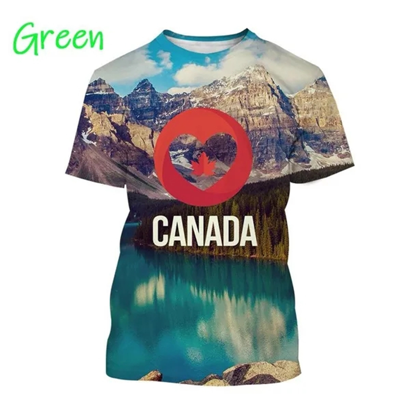 I Love Canada Flag Graphic T S - Summer Clothing Women Canada ulasan dan harga