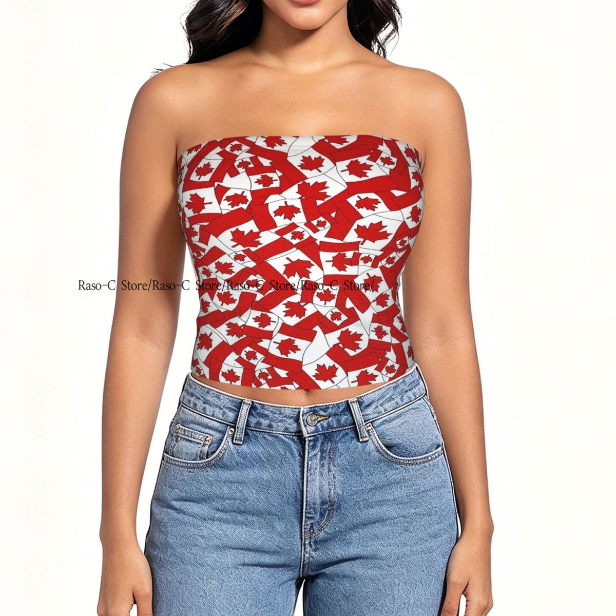Women Block Crop Slim Tube Top - Summer Clothing Women Canada ulasan dan harga